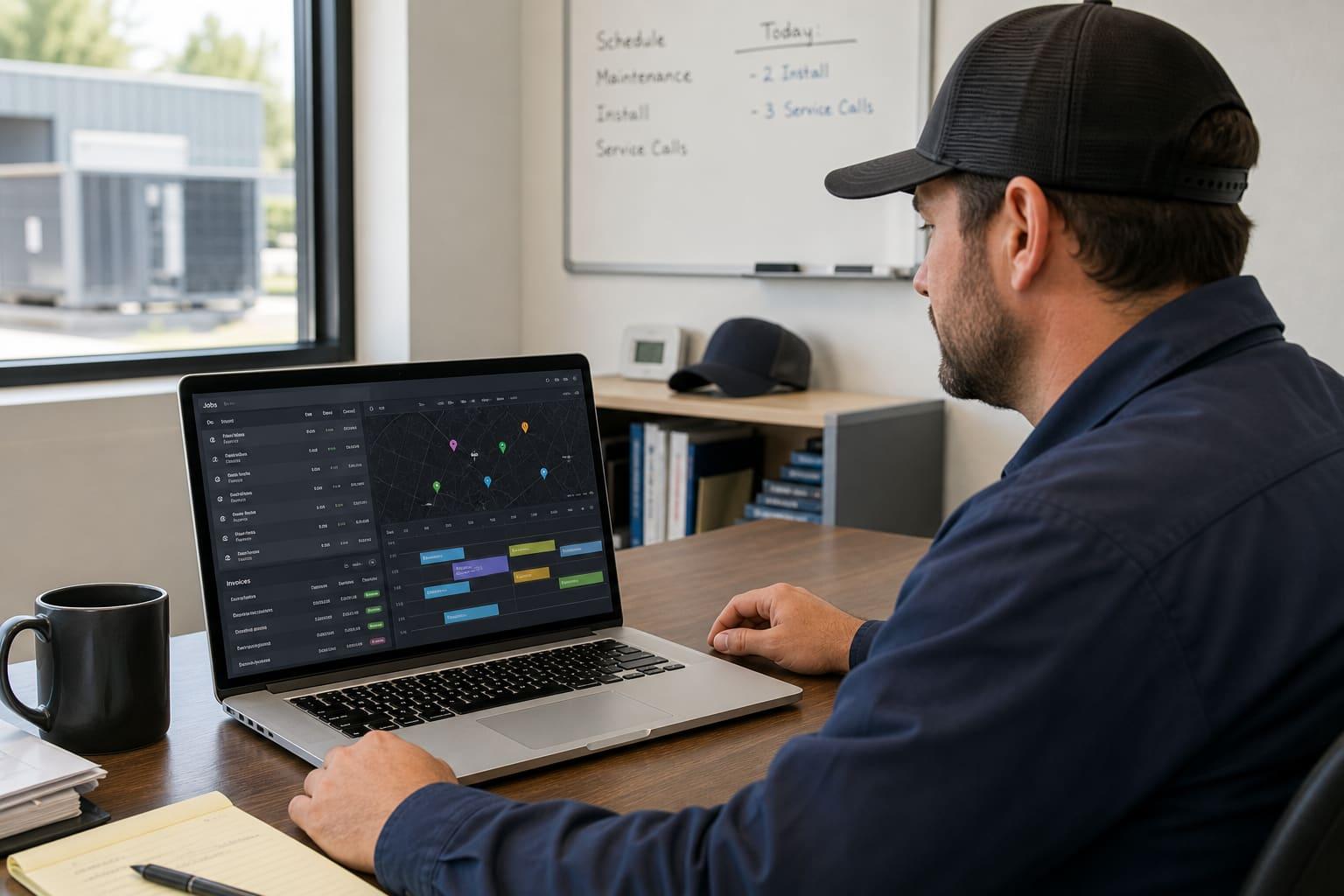 Shop owner reviewing Jobber pricing against TradeCommands